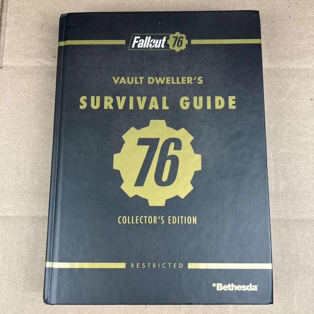 Fallout 76 Vault Dweller's Survival Guide Collector's Edition Hardcover No Map